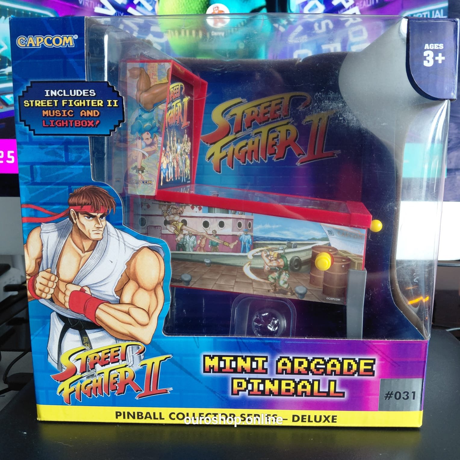 Mini Pinball Arcade Street Fighter II – Edición Coleccionable con Luz y Sonido (Capcom) - Image 3