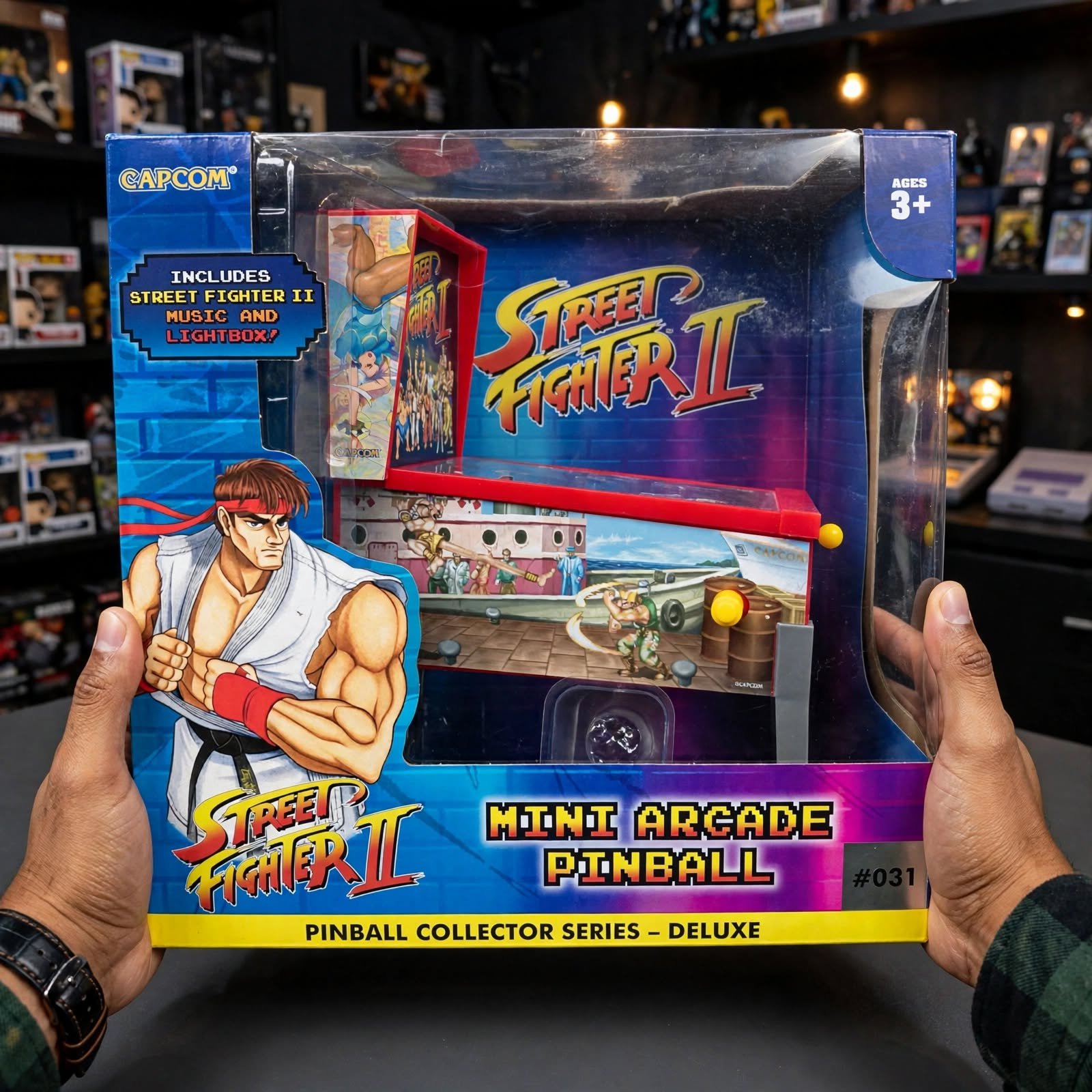 Mini Pinball Arcade Street Fighter II – Edición Coleccionable con Luz y Sonido (Capcom) - Image 2